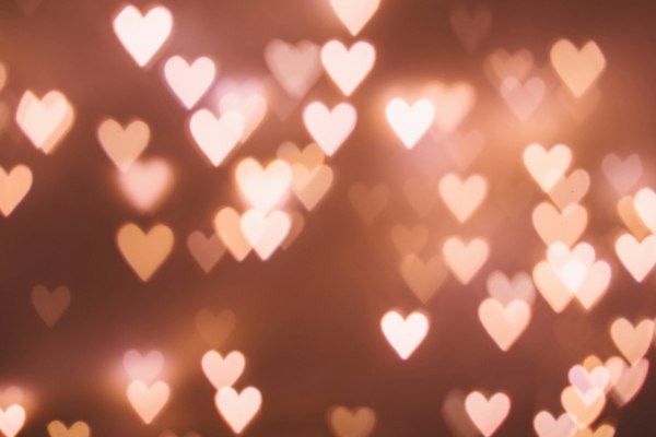 Heart lights bokeh romance